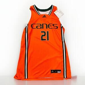 Adidas Miami Hurricanes Women’s Basketball Jersey #21 Orange Medium Sample